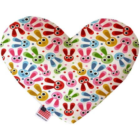 Mirage Pet Products Funny Bunnies Canvas Heart Dog Toy 8 in. 1166-CTYHT8